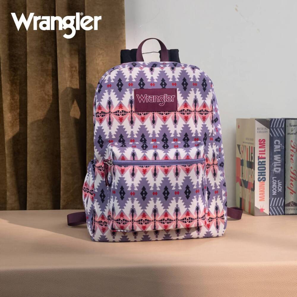 NEW WRANGLER aztec print backpack in lavender